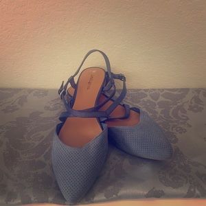 COPY - Blue Pointy toe flats
